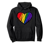 Rainbow Pride Heart Love is Love LGBTQ T-Shirt de Soutien Sweat à Capuche