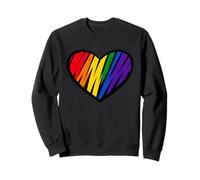 Rainbow Pride Heart Love is Love LGBTQ T-Shirt de Soutien Sweatshirt