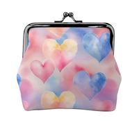 Rainbow Print Pochette pour pièces de monnaie Motif Kiss Lock Pour cartes et rouge à lèvres