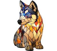 Rainbow Pup Lamp, 3d Retro Resin Rainbow Puppy Lamp, USB Powered & Soft Warm for Dog Lovers Bedroom Desk Decor (A#09)