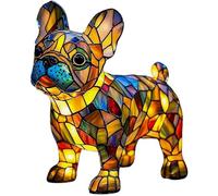 Rainbow Pup Lamp, 3d Retro Resin Rainbow Puppy Lamp, USB Powered & Soft Warm for Dog Lovers Bedroom Desk Decor (A#03)