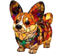 Rainbow Pup Lamp, 3d Retro Resin Rainbow Puppy Lamp, USB Powered & Soft Warm for Dog Lovers Bedroom Desk Decor (A#08)