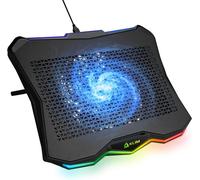 Rainbow - Rgb Laptop Cooler Base + 11« À 17 » + Gaming Laptop Cooler + Usb Fan + Stable And Sturdy Aluminum Base + Great Compatibility
