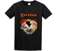Rainbow Rising Black Mens T-Shirt Graphic Unisex Tee Shirt Manches Courtes(Medium)