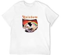 Rainbow Rising Graphic T-Shirt English Ritchie Blackmore White Manches Courtes(XX-Large)