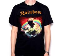 Rainbow Rising Rock Unisex 100% Cotton Short-Sleeve T-Shirts Black L