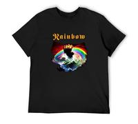 Rainbow Rising Rock Unisex 100% Cotton Short-Sleeve T-Shirts Black S