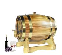 Rainbow_Road 3L Distributeur de Whisky Fût de chêne vieillissement avec Support et Robinet, Décor De Bar à La Maison, pour bière, Whisky, Rhum, spiritueux, Bourbon, Aucune Fuite, Jaune Clair