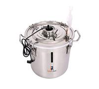 Rainbow_Road Fermenteur d'acier Inoxydable 20L 5.3Gallon Thermostat fermenteur Chauffage contrôle de température échappement Automatique avec Bande de température (5.2 Gal / 20L)