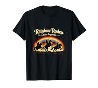Rainbow Rodeo Lasso Legends Unicorn Wrangler Art T-Shirt