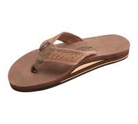 Rainbow Sandals The Bentley Cuir de luxe pour homme - Sangle tissée à la main double couche, Nogales Bois, 8.5-9.5