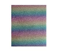 Rainbow Self-Adhesive Vinyl Roll - Gradient Glitter Heat Transfer Sheet, Waterproof Craft Film, Durablee Diy Iron on Material, Easy to Cut Design | Colorful Adhesive Vinyl for T Shirts Bags Decoration