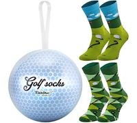 Rainbow Socks - Balle De Golf Avec Chaussettes De Golf À L'intérieur - Un Cadeau Pour Les Amateurs De Golf, De Sport Prestigieux, D'élégance Et De Classe - 2 Paires De Chaussettes Pour Homme Et Femme