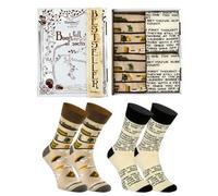 Rainbow Socks- Book Full Of Socks - Livre Avec 2 Paires De Chaussettes Droles - Pour Un Cadeau Pour Les Amateurs De Livres Et De Lecture - Taille 41-46
