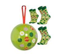 Rainbow Socks - Chaussettes boule de Noël pour lui, pour lui, pour enfant - Vert clair - 3 paires - 36-40, 41-46, 30-35