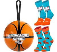 Rainbow Socks - Chaussettes de Basket - Cadeau Original, Gadget pour Joueur et Fan - 2 Paires Longues - Taille 47-50