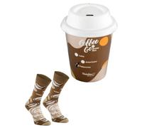 Rainbow Socks - Chaussettes de café pour elle et pour lui - Cappucino - 1 paire - Taille 41-46