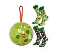 Rainbow Socks - Chaussettes de Noël dans une boule pour elle et lui - Vert clair - 2 paires - 41-46