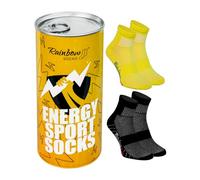 Rainbow Socks - Chaussettes de sport dans l'emballage d'une dose de boisson énergétique - Chaussettes pour les fans de sport - Energy Sport Socks - 2 paires - Taille EU 39-41