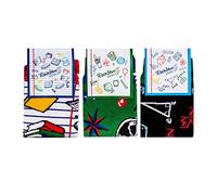 Rainbow Socks - Chaussettes joyeuses pour les enfants avec des motifs scolaires 3 Paires - Taille 24-29