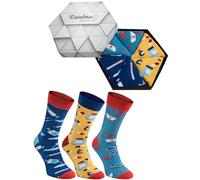 Rainbow Socks - Femme Homme Boîte Drôle Chaussettes Pour Infirmières - 3 paires - Infirmière Nurse Cap Pilules - Taille 41-46