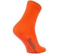 Rainbow Socks - Femme Homme Chaussettes Antidérapantes ABS Colorées en Coton - 1 Par - Orange - Taille 42-43
