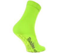 Rainbow Socks - Femme Homme Chaussettes Antidérapantes ABS Colorées en Coton - 1 Par - Vert - Taille 39-41