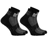 Rainbow Socks - Femme Homme Chaussettes Antidérapantes de Sport en Coton - 2 Paire - Negro - Taille 44-46