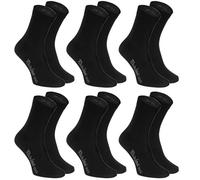Rainbow Socks - Femme Homme Chaussettes Colorées en Coton - 6 Paire - Noir - Taille 36-38