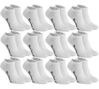 Rainbow Socks - Femme Homme Chaussettes Courtes en Coton - 12 Paire - Blanc - Taille UE 39-41