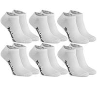 Rainbow Socks - Femme Homme Chaussettes Courtes en Coton - 6 Paire - Blanc - Taille UE 36-38