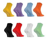 Rainbow Socks - Femme Homme Chaussettes Diabetique Sans Élastique Antidérapantes ABS - 8 Paire - 8x Coleurs - Taille 39-41