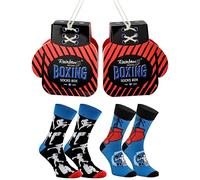 Rainbow Socks - Femme Homme Chaussettes le Gants de Boxe MMA - Cadeau pour les Fans de Boxe - 2 Paires - Taille 36-40