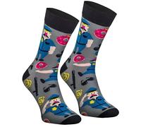 Rainbow Socks - Femme Homme drôle la police et les voleurs Chaussettes - 1 paire - Taille 36-40
