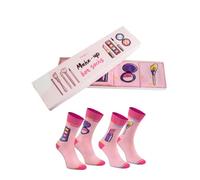 Rainbow Socks - Femmes Chaussettes Make Up Box - 2 Paires - Rouge à Lèvres Fluide Pinceaux Maquillages - Taille 36-40