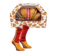 Rainbow Socks - Femmes Hommes Chaussettes Coton Croissant Cadeau 1 Paire - Croissant aux Framboises - Taille 47-50