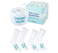 Rainbow Socks - Femmes Hommes Chaussettes Coton Papier Toilette Cadeau 2 Paire - Taille 36-40