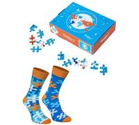 Rainbow Socks - Femmes Hommes Chaussettes Puzzle - Un Cadeau pour les Fans de Jeux de Logique - Puzzle Socks - 1 Paire - Taille 41-46