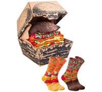 Rainbow Socks - Femmes Hommes Chaussettes Vegan Hamburger - 2 Paires