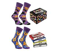 Rainbow Socks - Femmes Hommes Jazz Musique Chaussettes - 2 Paires - Instruments de Musique des Lunettes de Soleil - Taille 41-46