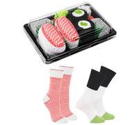 Rainbow Socks - Femmes Hommes - Sushi Chaussettes Saumon Concombre Maki - 2 Paires