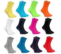 Rainbow Socks - Fille et Garçon - Chaussettes de Coton Enfants - 12 paires - Multicolore - Taille 30-35