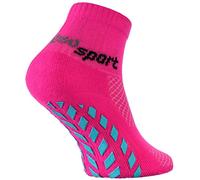 Rainbow Socks - Fille Garçon Chaussettes Antidérapantes de Sport - 1 paire - Rose - Taille 30-35