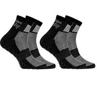 Rainbow Socks - Garçon Fille Chaussettes Antidérapantes de Sport en Coton - 2 Paire - Negro - Taille 24-29