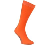 Rainbow Socks - Garçon Fille Chaussettes Hautes en Coton - 1 Paire - Orange - Taille UE Enfants 30-35