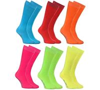 Rainbow Socks - Garçon Fille Chaussettes Hautes en Coton - 6 Paires - Couleurs Claires - Taille UE Enfants 30-35