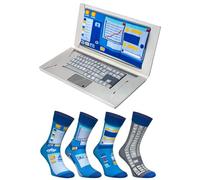 Rainbow Socks - Laptop Box Socks - Hommes Femmes Chaussettes Cadeaux Fantaisie pour les Programmeurs - 2 Paires - Taille 36-40