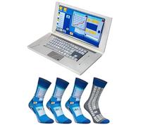 Rainbow Socks - Laptop Box Socks - Hommes Femmes Chaussettes Cadeaux Fantaisie pour les Programmeurs - 2 Paires - Taille 41-46