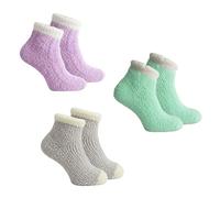 Rainbow Socks Lot de 3 paires de chaussettes chaudes pour femme - Gris, violet, vert