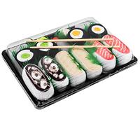 Rainbow Socks Lot de 5 paires de chaussettes sushi pour homme et femme - Saumon, beurre et pieuvre, multicolore, 41-46